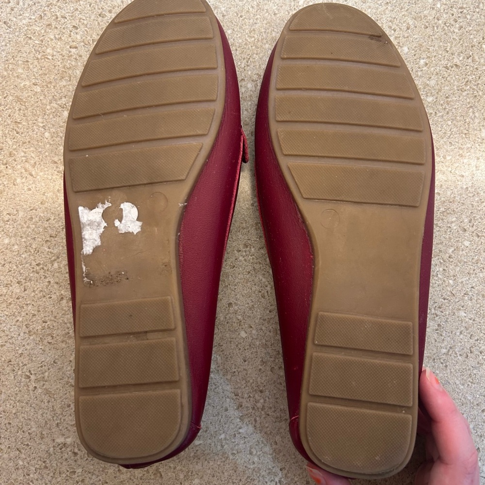 Mercer & Madison Red Leather Slip-On‎ Loafer Shoes Size 7.5 - Picture 4 of 4